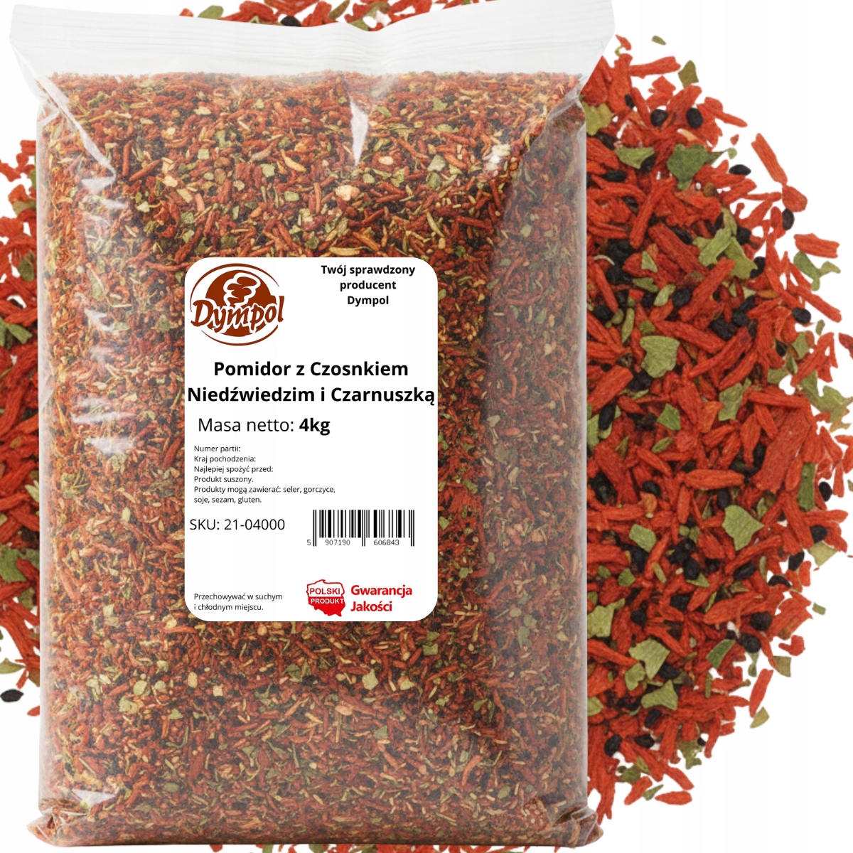 Rajče s medvědím česnekem a černoškou Směs koření Dympol 4 kg