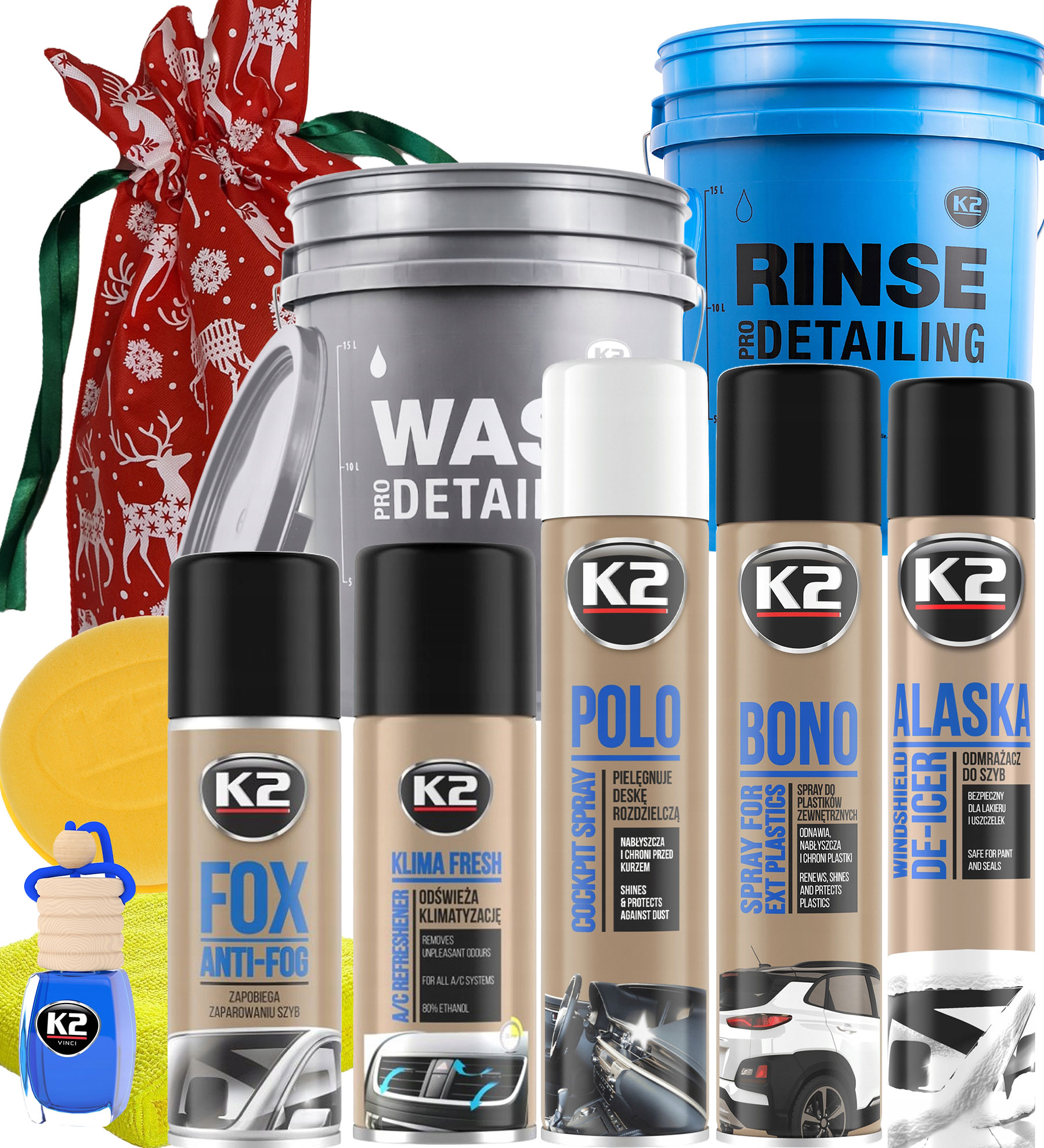 Vánoční sada K2 Kosmetika a doplňky pro péči o auta
