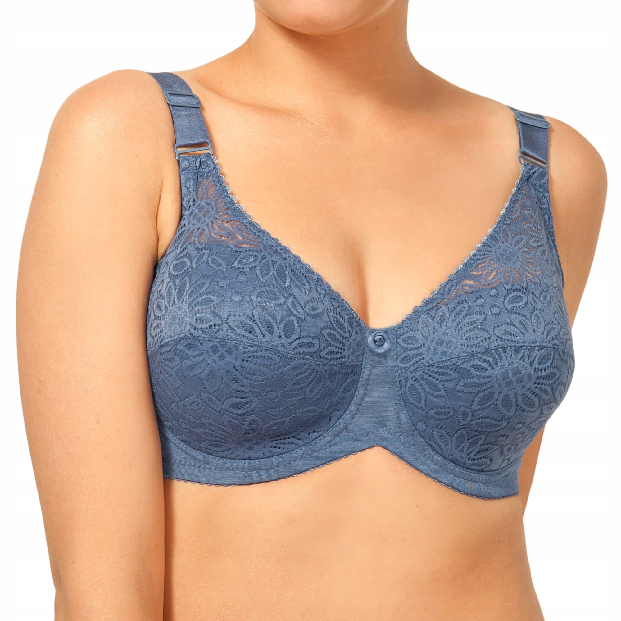 BIUSTONOSZ PÓŁUSZTYWNIANY jeans 90C