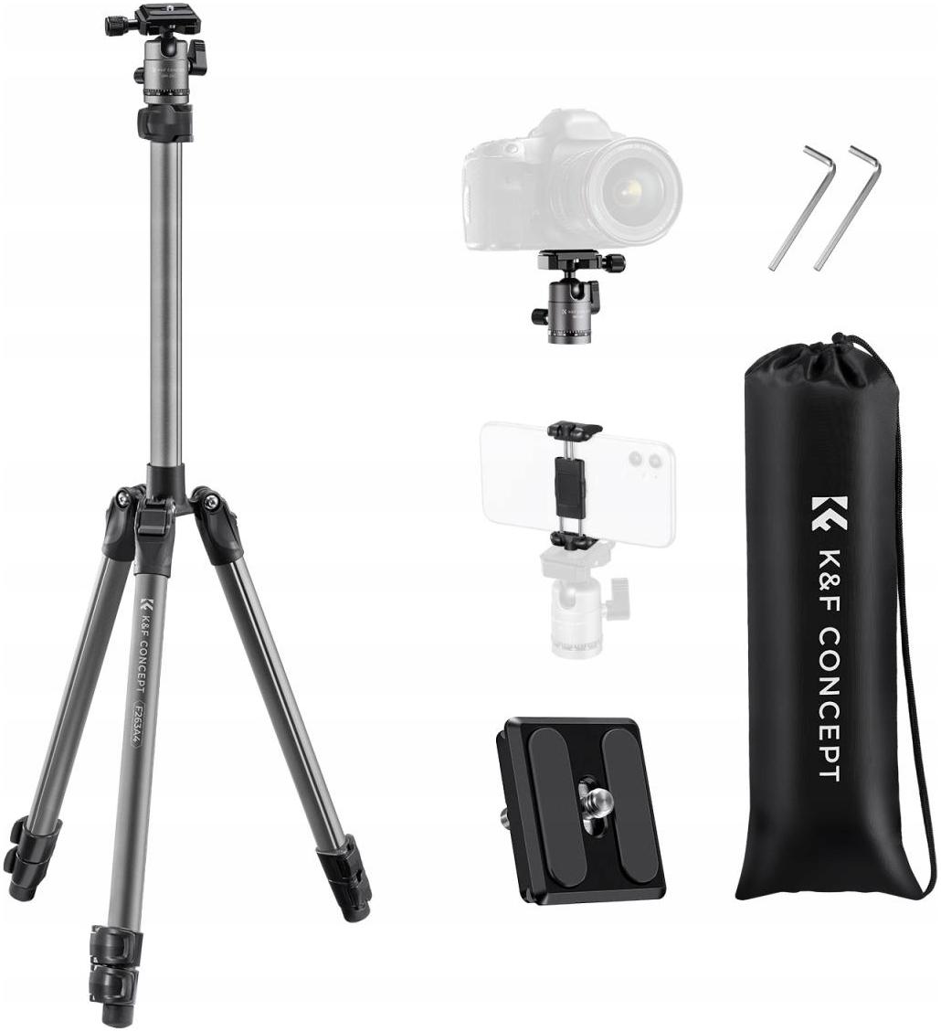 Ultralehký Stativ K&f Alu/mag 168CM F263A4 Tripod držák telefonu