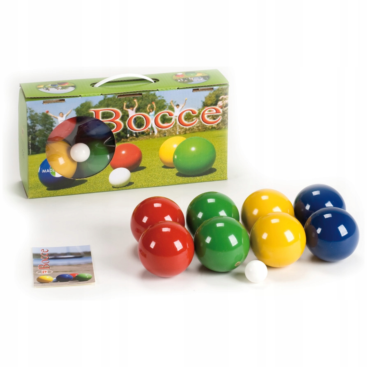 Sada dřevěných kuliček Boule Bule Petanque 80 mm pro hru Londero 8 ks