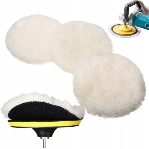 FUTERKO POLERSKIE WEŁNA TARCZA POLERSKA 3szt 125mm