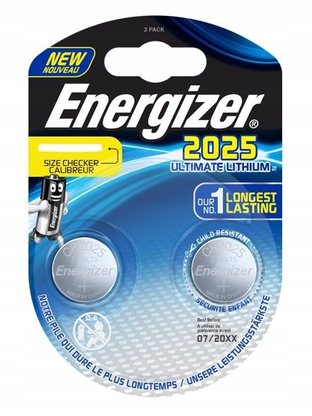 

2x Bateria litowa Energizer CR2025