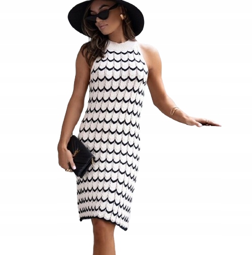 Cocomore Šaty Svetrová Béžová Černá Novinka