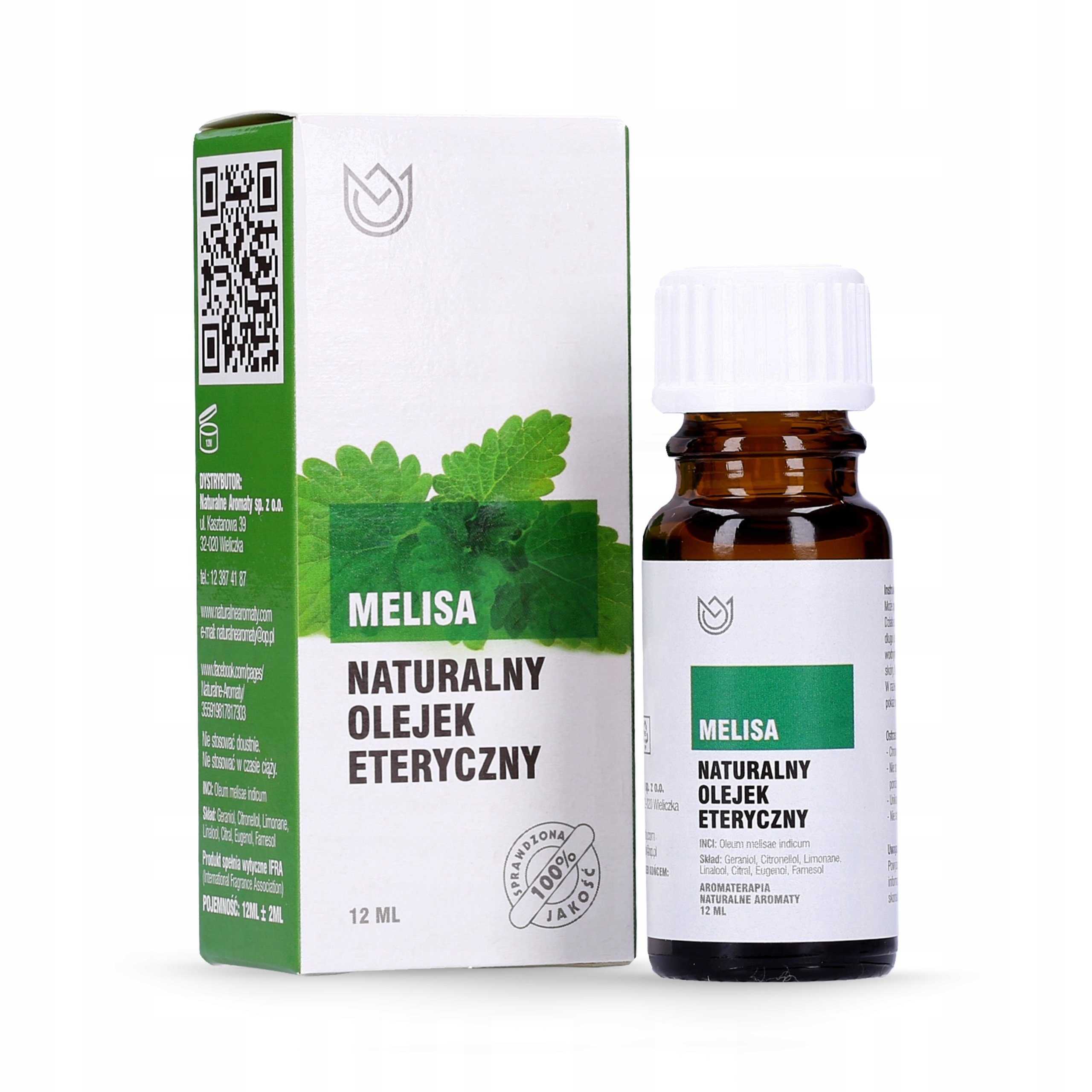 

Naturalne Aromaty olejek eteryczny Melisa 100%12ml
