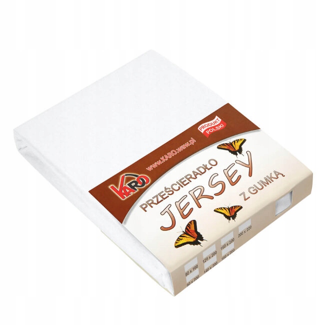 

Prześcieradło jersey z gumką 120×200 Białe
