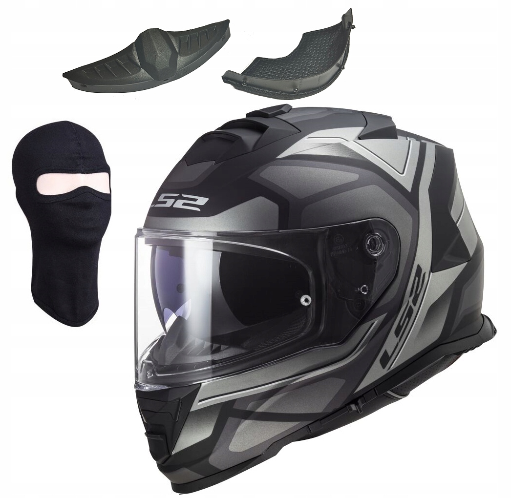 LS2 FF800 Storm II Faster Matt Titanium integrálna prilba s mixom M Zadarmo