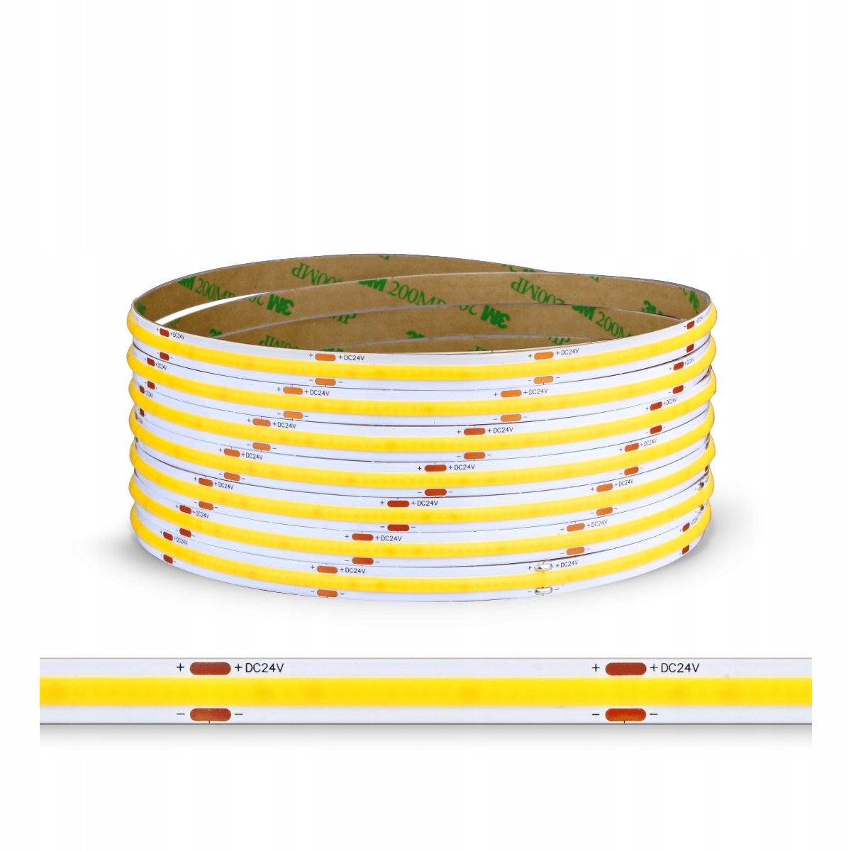 

Taśma Cob 480LED/M 3000K 9W/mb 24V DC 1 Metr