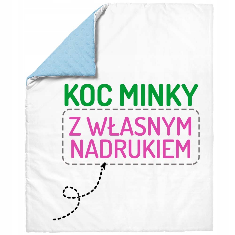 FOTO KOC z własnym nadrukiem MINKY, 70x100 cm.