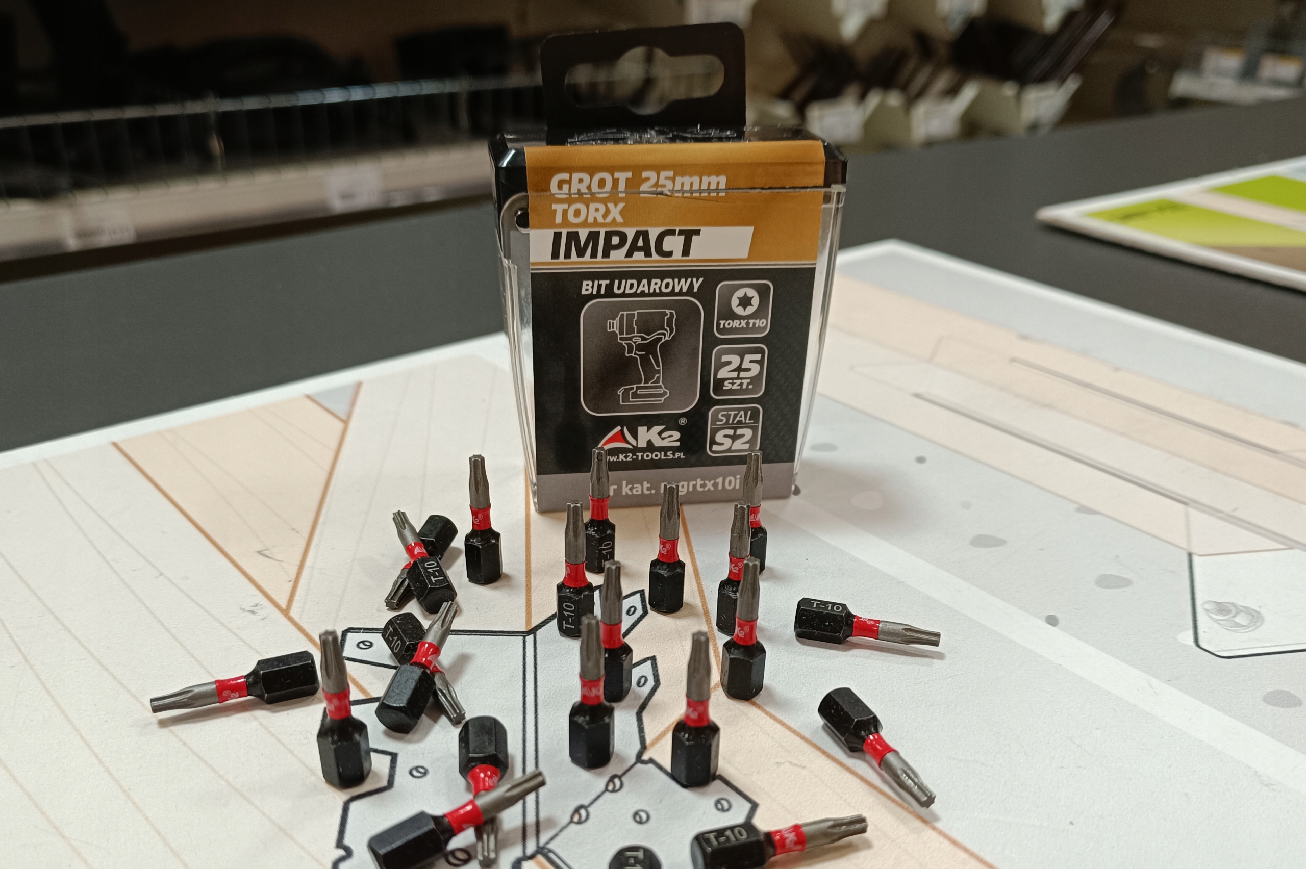 Bit udarowy końcówka grot do wkrętarki K2 Impact TX10 TORX T-10 S2 25mm Liczba elementów w zestawie 1 szt.