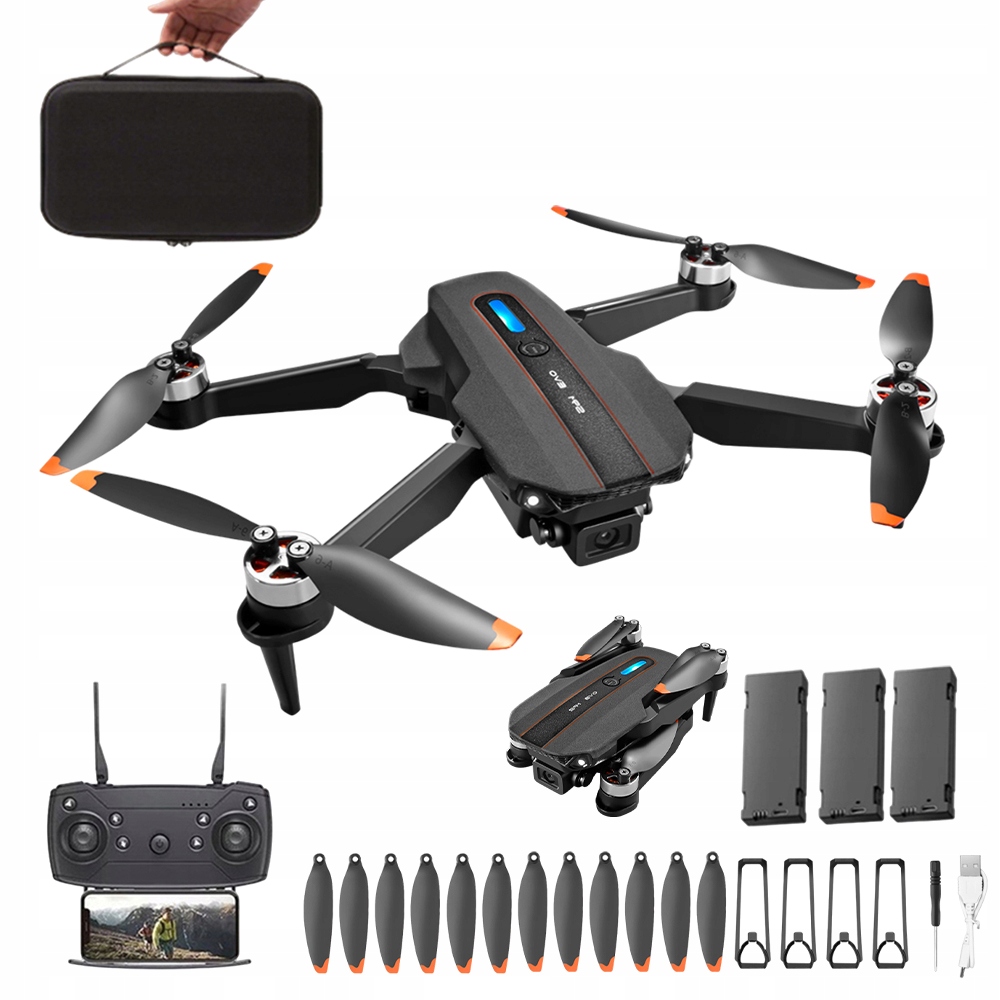 Hračkový Dron Quadcopter Dvojitý Fotoaparát 1080P Wi-fi Vznášet Se 100 M
