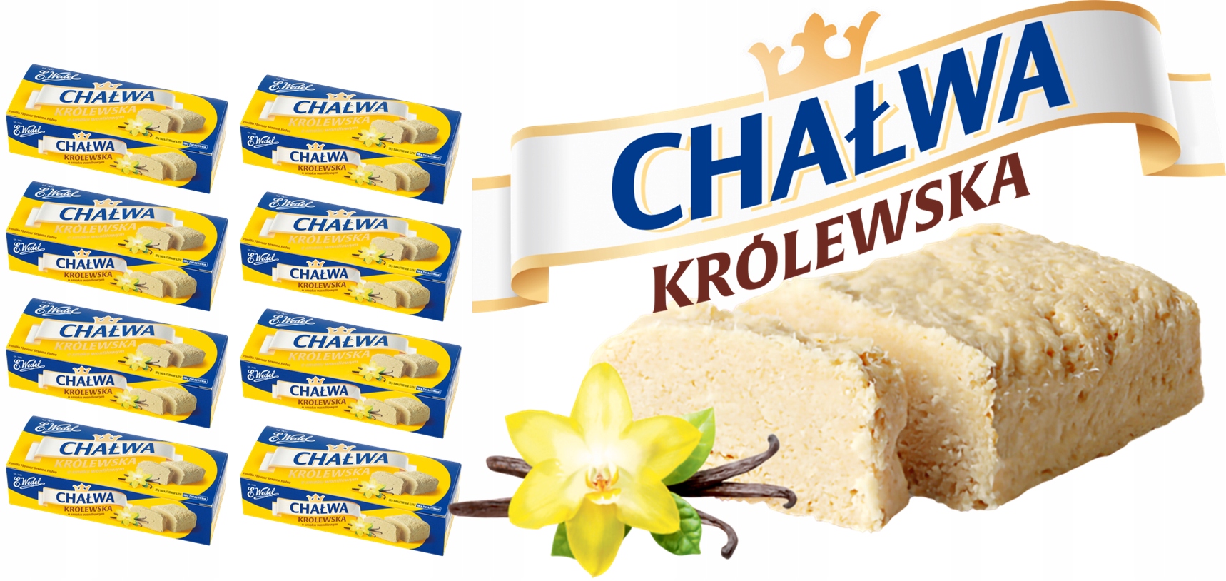 Chałwa Królewska waniliowa 2 kg (8 szt. x 250 g) E.Wedel