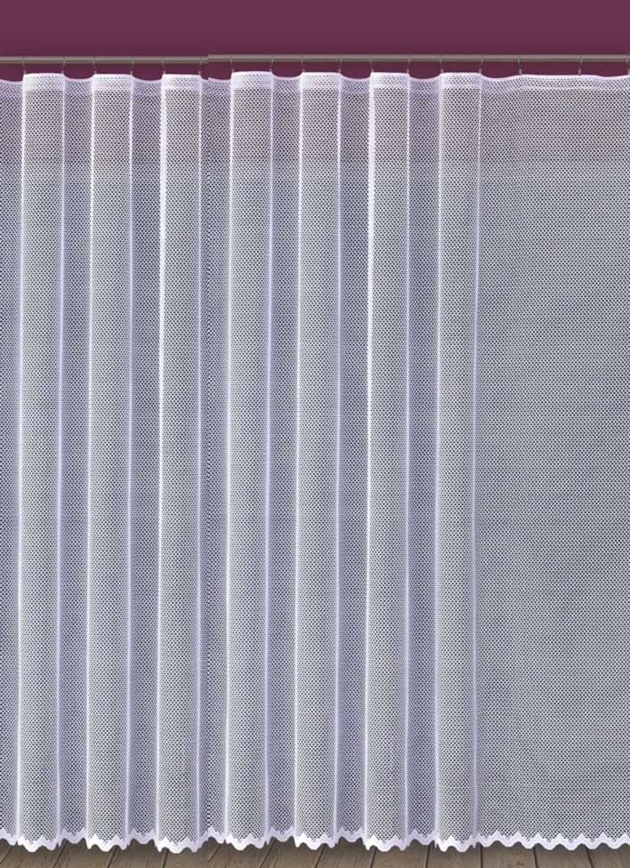 Mg Záclona medová plástev 125/376F Bílá 350x200 cm Hotová S Páskou Šitá Skr