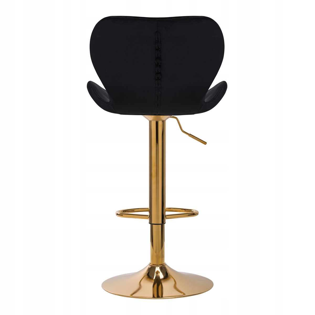 4Rico Hoker barowy QS-B15 aksamit czarny Wysokość mebla 80 cm