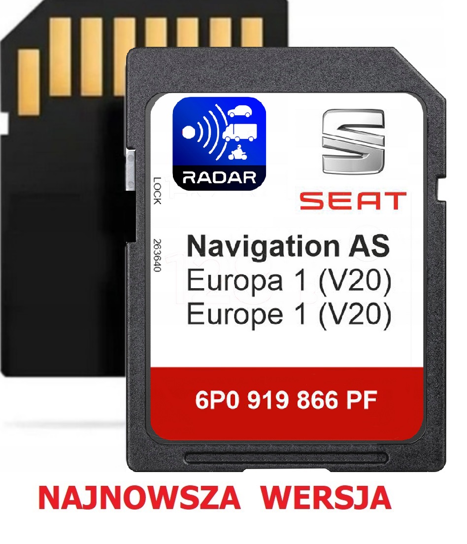 Mapa Karta Navigační Seat 2025 V20 Europa 6PO MIB2 Alhambra Toledo Terraco Leon