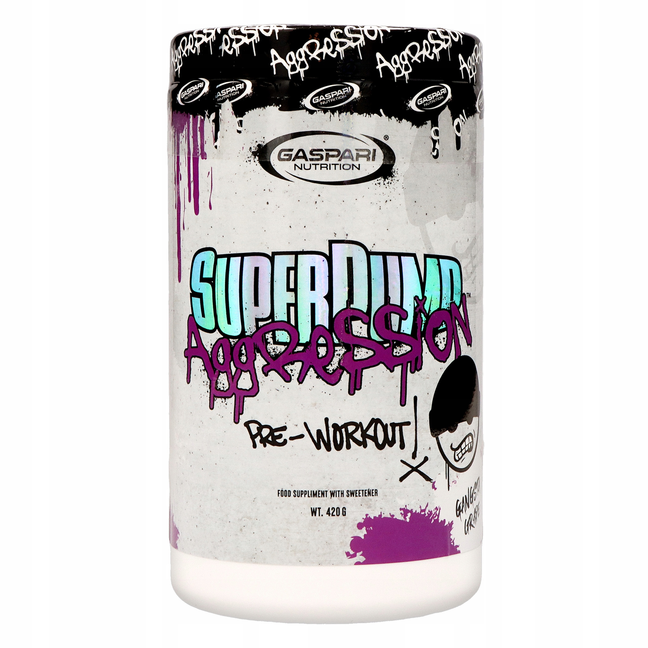 Předtréninkovka Gaspari Pump Aggression 420 g Hroznové Víno Citrulin