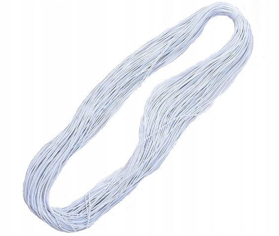GUMKA POWLEKANA OKRĄGŁA DO MASECZEK 1mm 23m BIAŁA