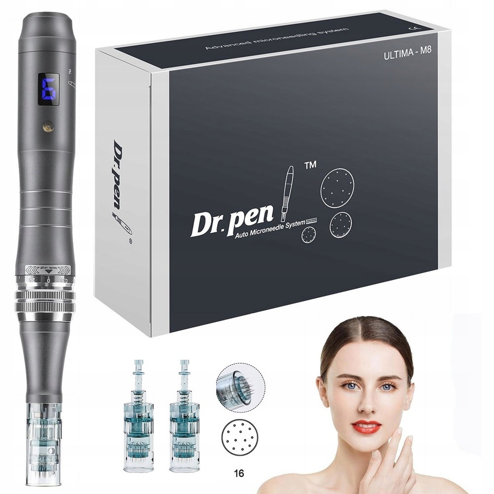 Dr Pen Ultima M8-W 2 jehlové nástavce Bezdrátový Dermapen pro mezoterapii