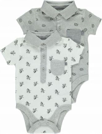 

george_62_2 Pack_ Body krótki rękaw_0-3_polo