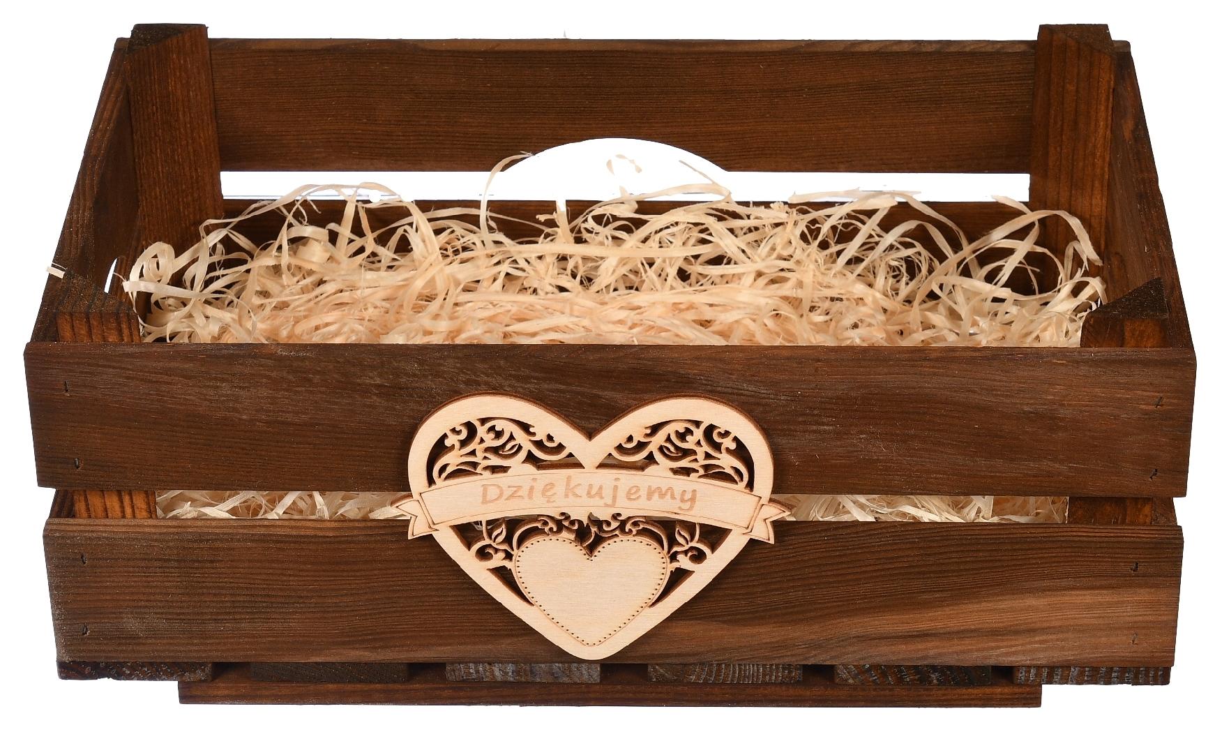 

Brązowa Skrzynka Na Podziękowania Ślub