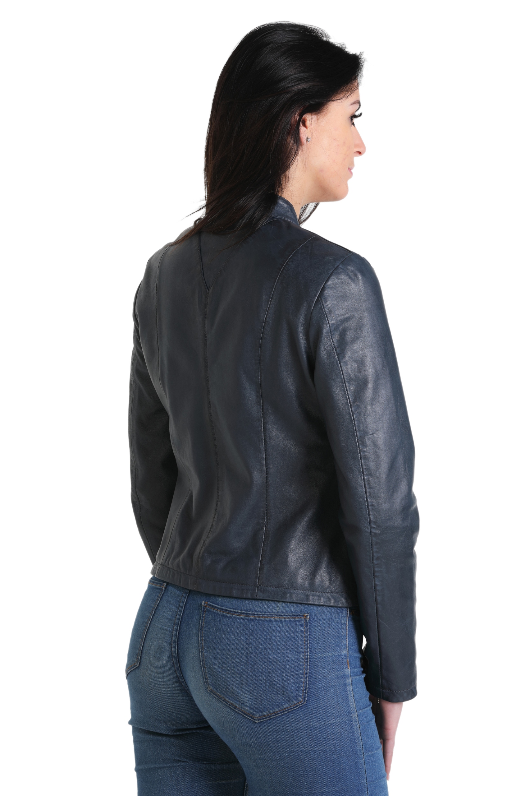 kurtka skórzana damska DAVID RYAN - MIA - blue-XL Rozmiar XL