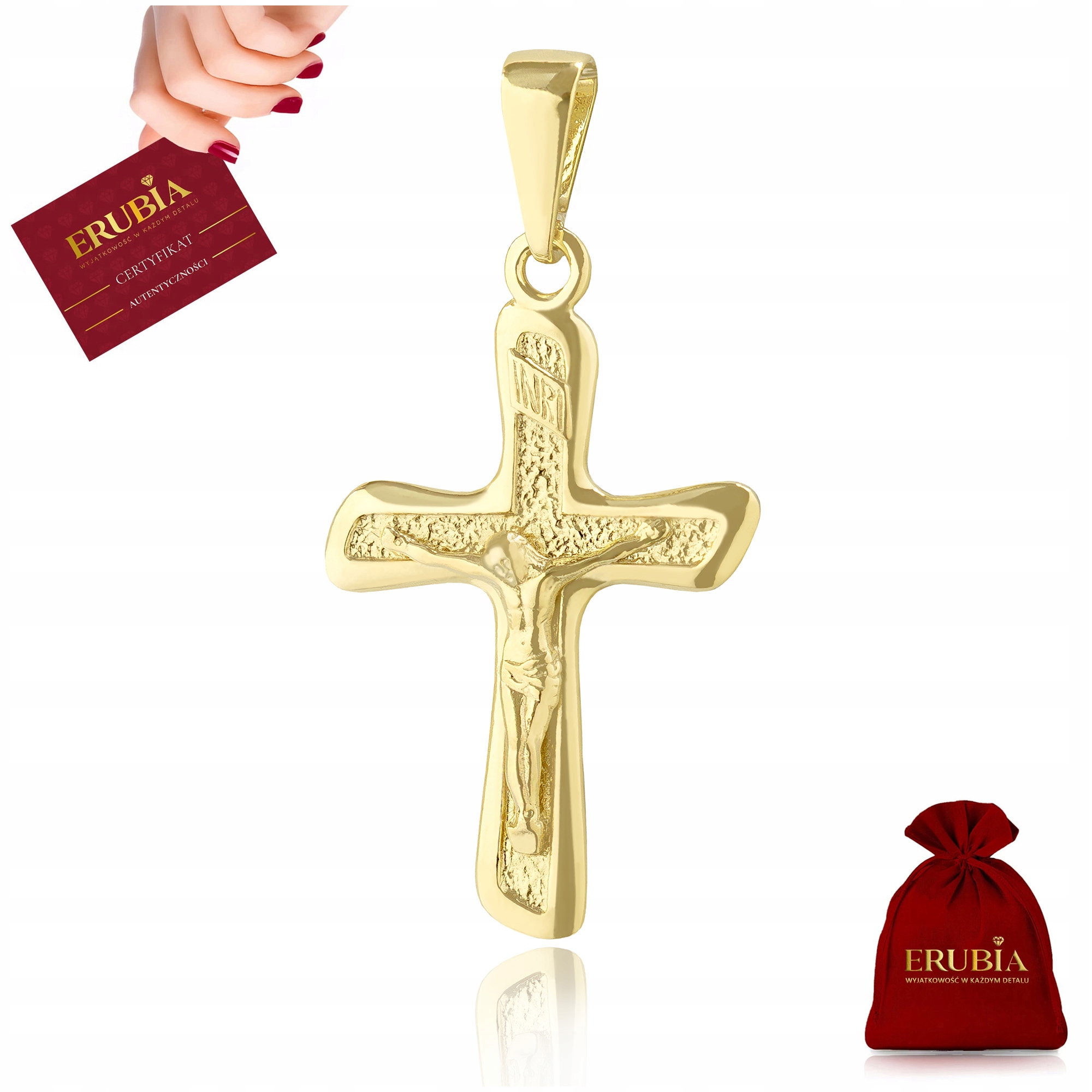 Zlatý Pozlacený Pánský Křížek S Ježíškem, Stříbro Pozlacené, Ryzost 925 Dárek