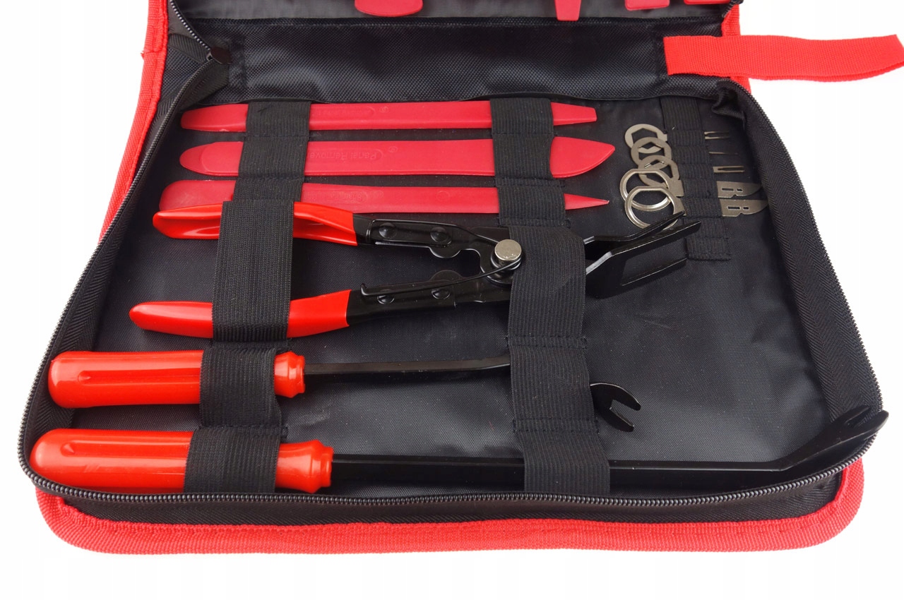 ŚCIĄGACZE KLUCZE DO RADIA TAPICERKI KLIPSÓW ZESTAW WYIMAKÓW W ETUI Marka inna