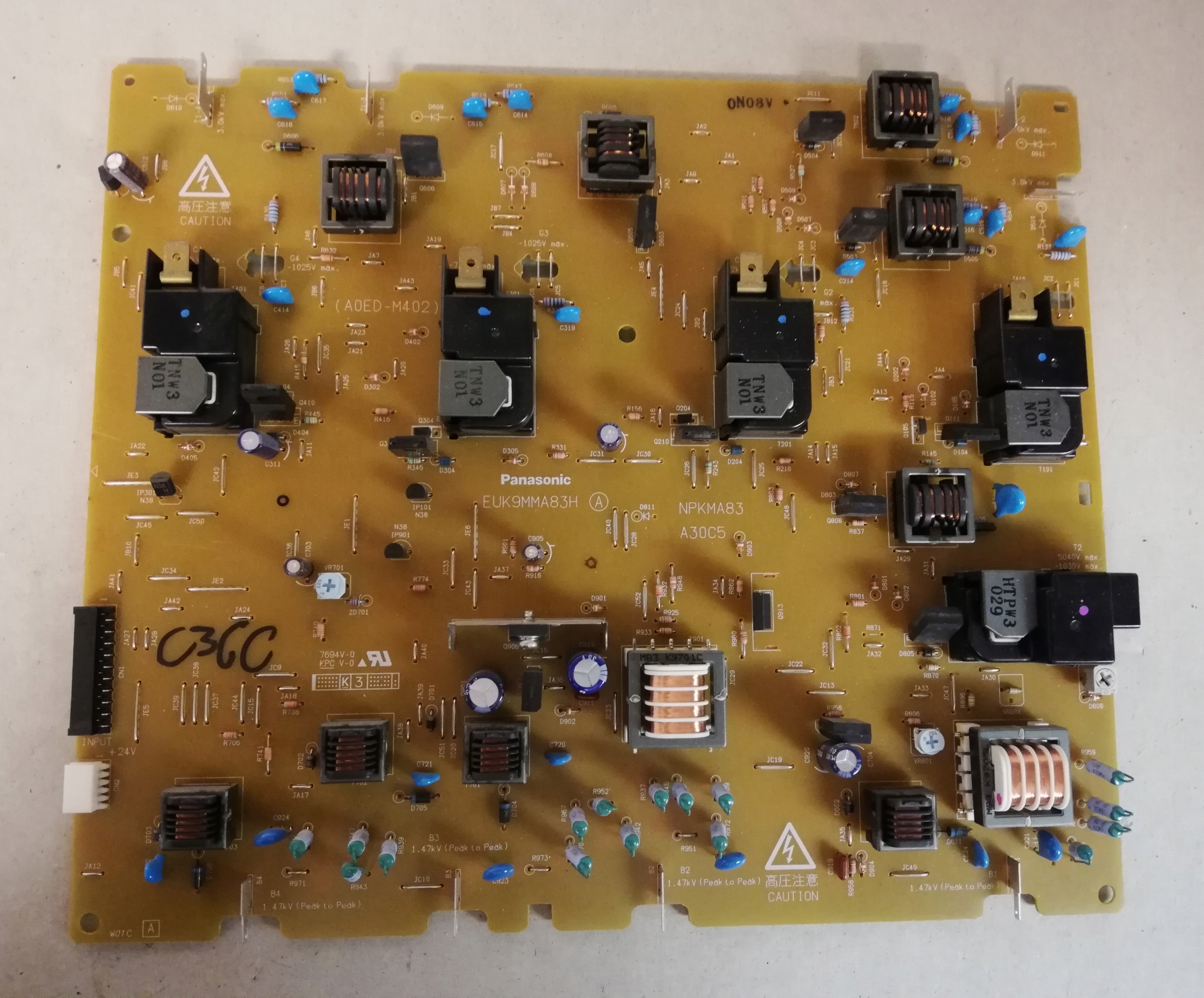 Płyta wysokich napięć | Konica Minolta bizhub C360