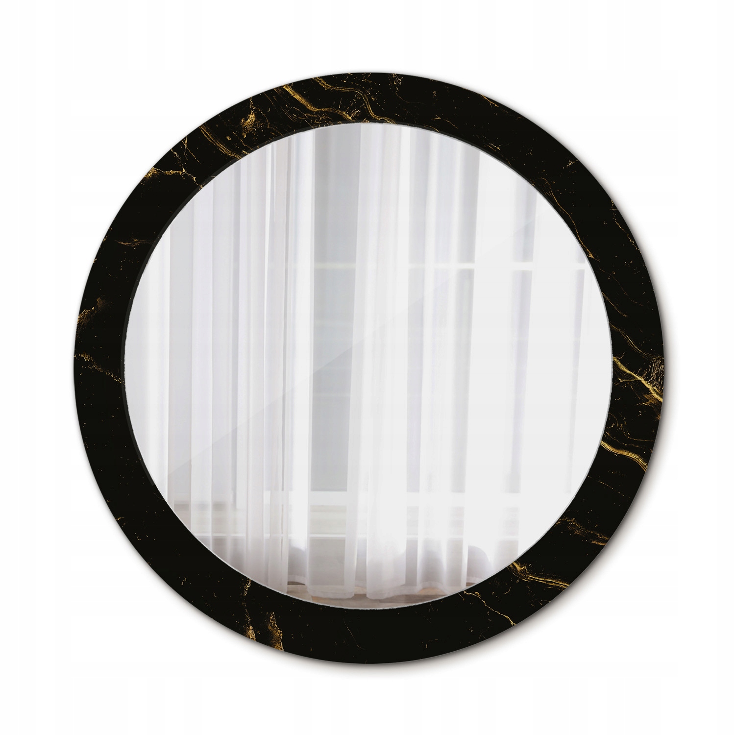 Zrkadlo do kúpeľne Glamour Čierny mramor 80 cm