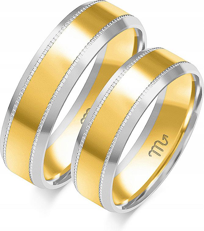 Zlatý snubní prsten s gravírováním na svatební hostina 585 vel. 17 18 19 dámský pánský s gravírováním