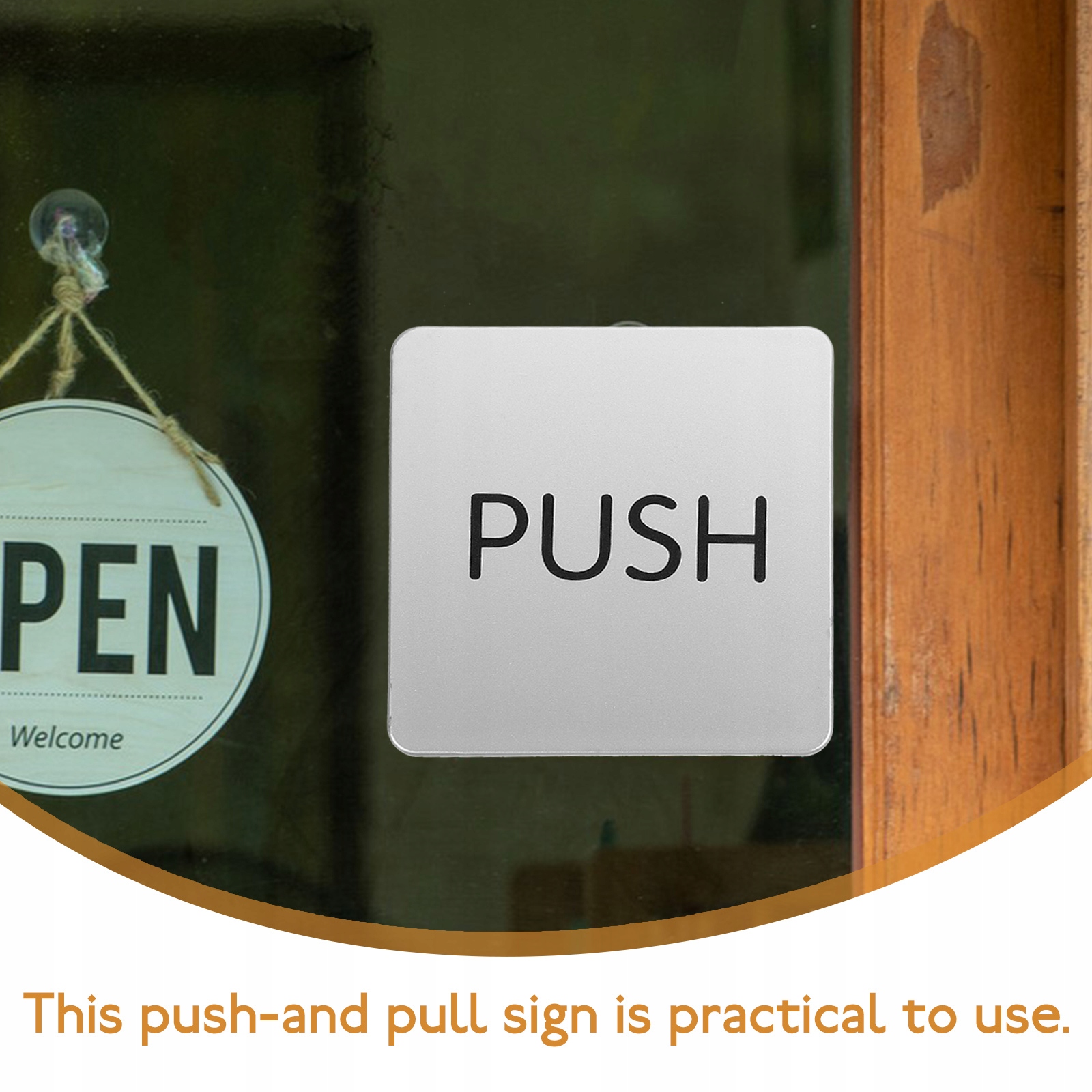 1 ZESTAW ZNAKÓW NA SZKLANE DRZWI AKRYLOWE PUSH DRZWI Rodzaj inny