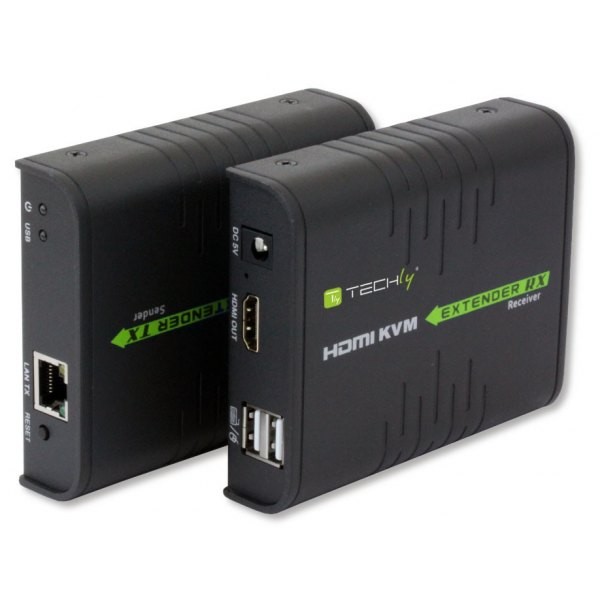 Techly Hdmi extender Usb po kroucení Cat.5/5e/6 120 m
