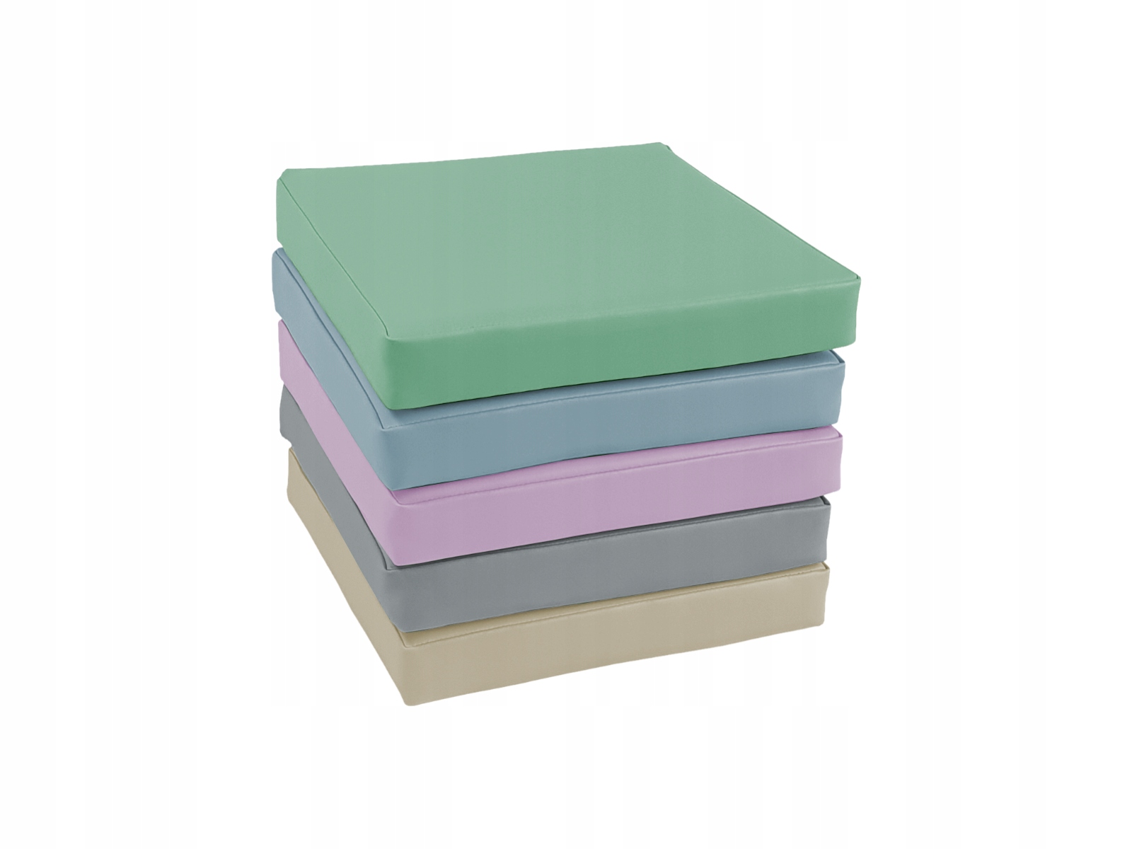 Polštáře čtvercové pastelové 30x5 cm 5 ks