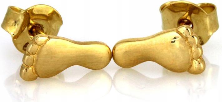 Zlaté náušnice 585 jemné nožky tyčinky 0.84 g elegantní vzor dárek