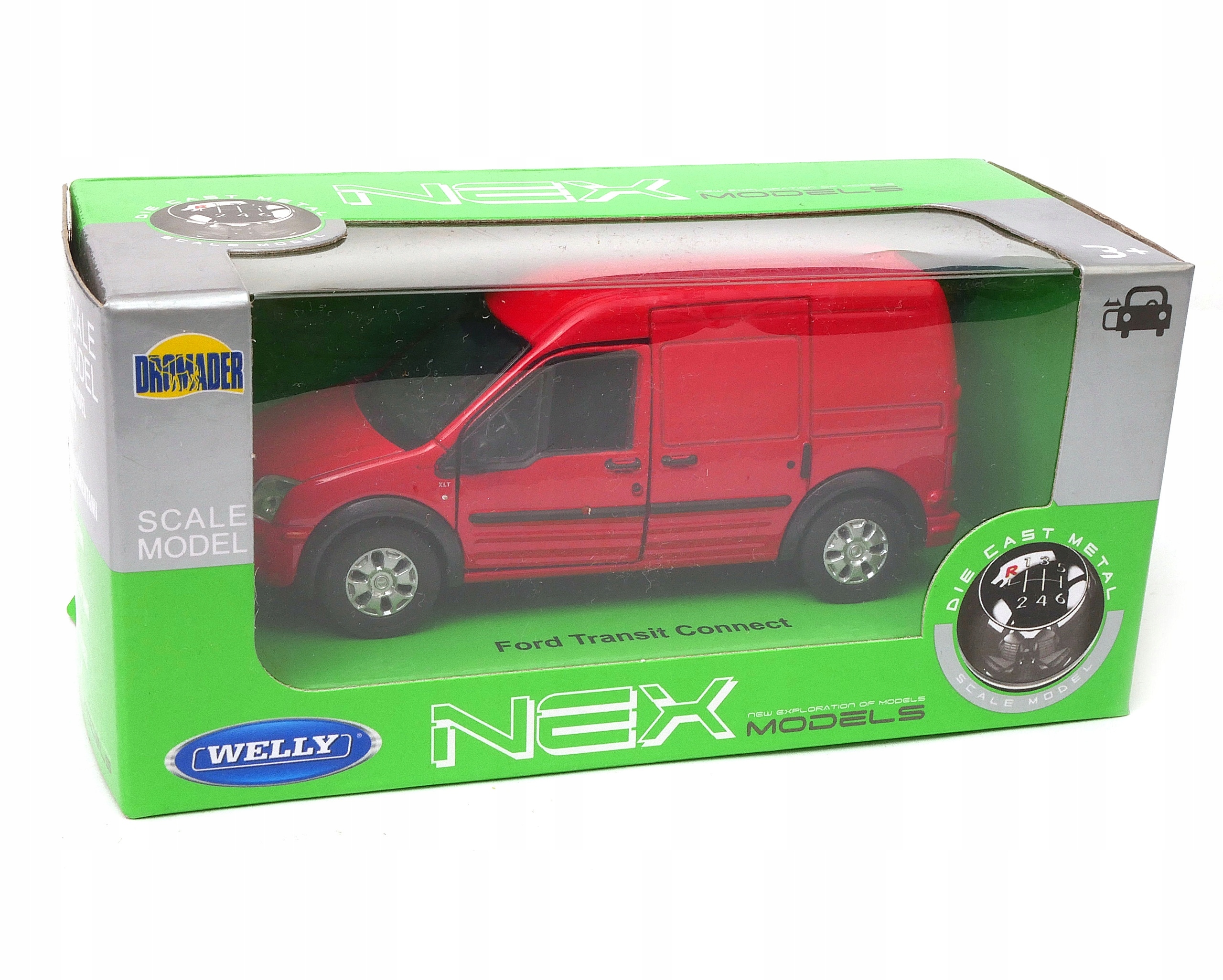 Ford Transit Connect 1:34 - 39 WELLY czerwony Stan opakowania oryginalne