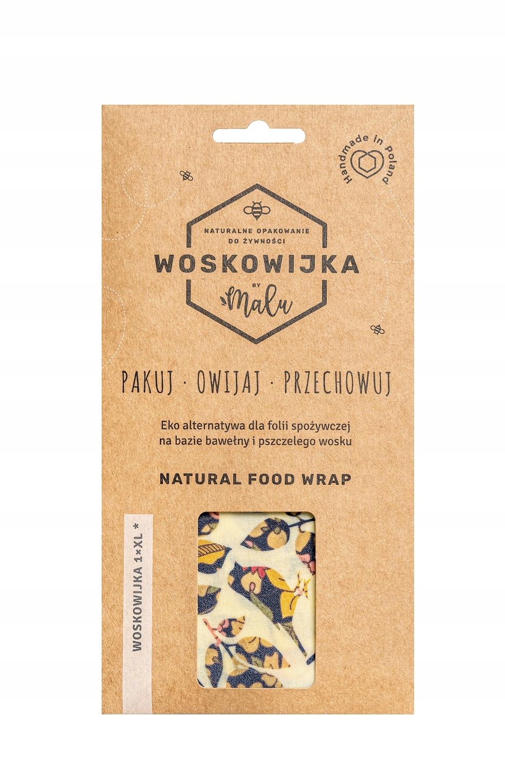 

Woskowijka naturalne opakowanie do żywności XL