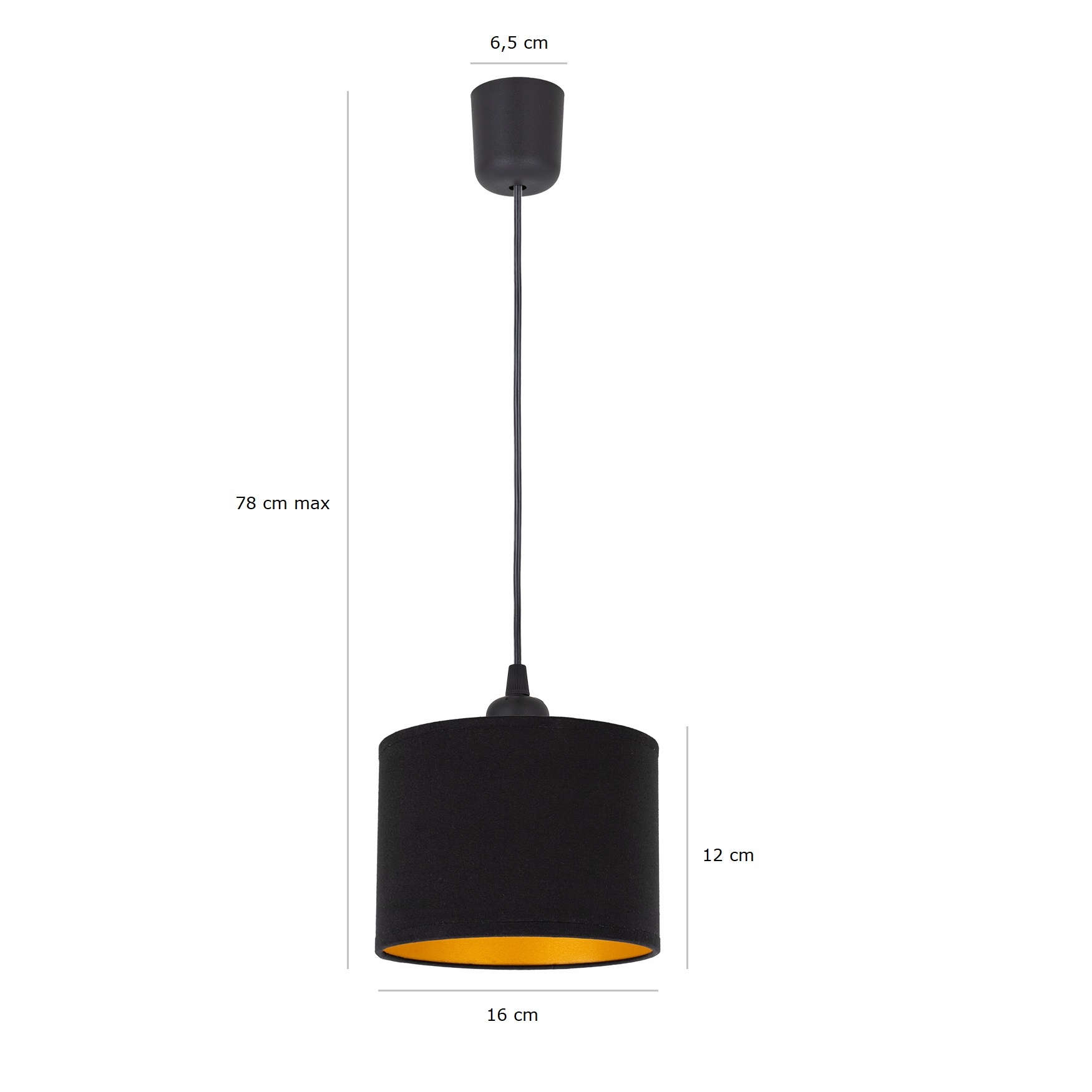 LAMPA WISZĄCA SUFITOWA MINI ABAŻUR TKANINA LED Zasilanie sieciowe