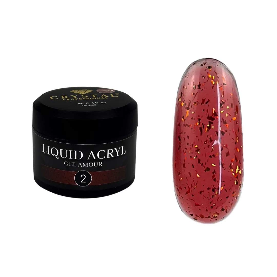Akrylový stavební gel Gel pro posílení nehtů 30 ml Amour #2 Crystal Pro