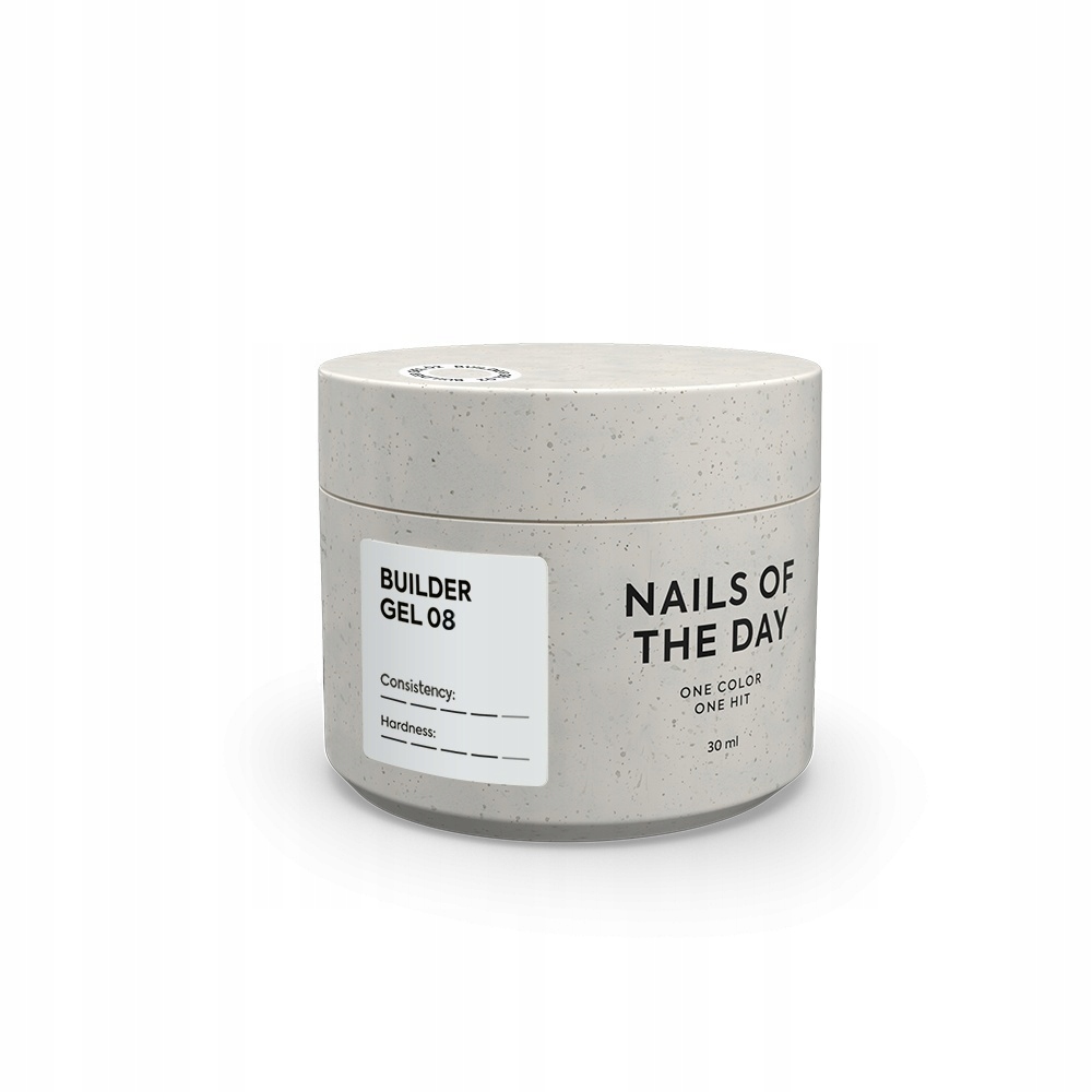 Nailsoftheday Builder gel 08 – mléčně bílý stavební gel, 30 ml