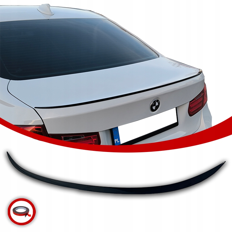 Bmw F30 Letka Spoiler Zadní Krytka Sedan M Look Černý Lesk