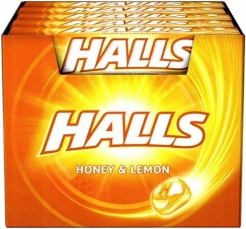 Levně Halls Bonbóny s příchutí medu a citronu Dropsy 33.5 g 20 ks
