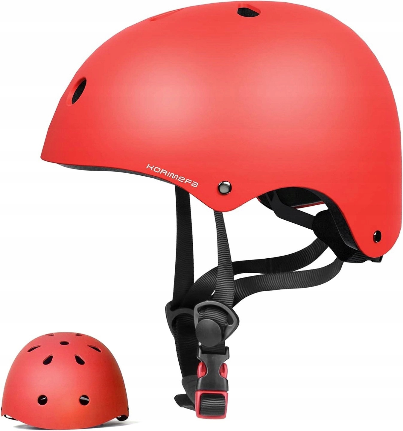 Kask Dziecięcy Na Rower Rolki Hulajnogę r. S 48-54cm Korimefa Czerwony