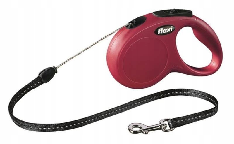 Levně Vodítko Flexi Classic New lanko S 8 m červené (do 12 kg)