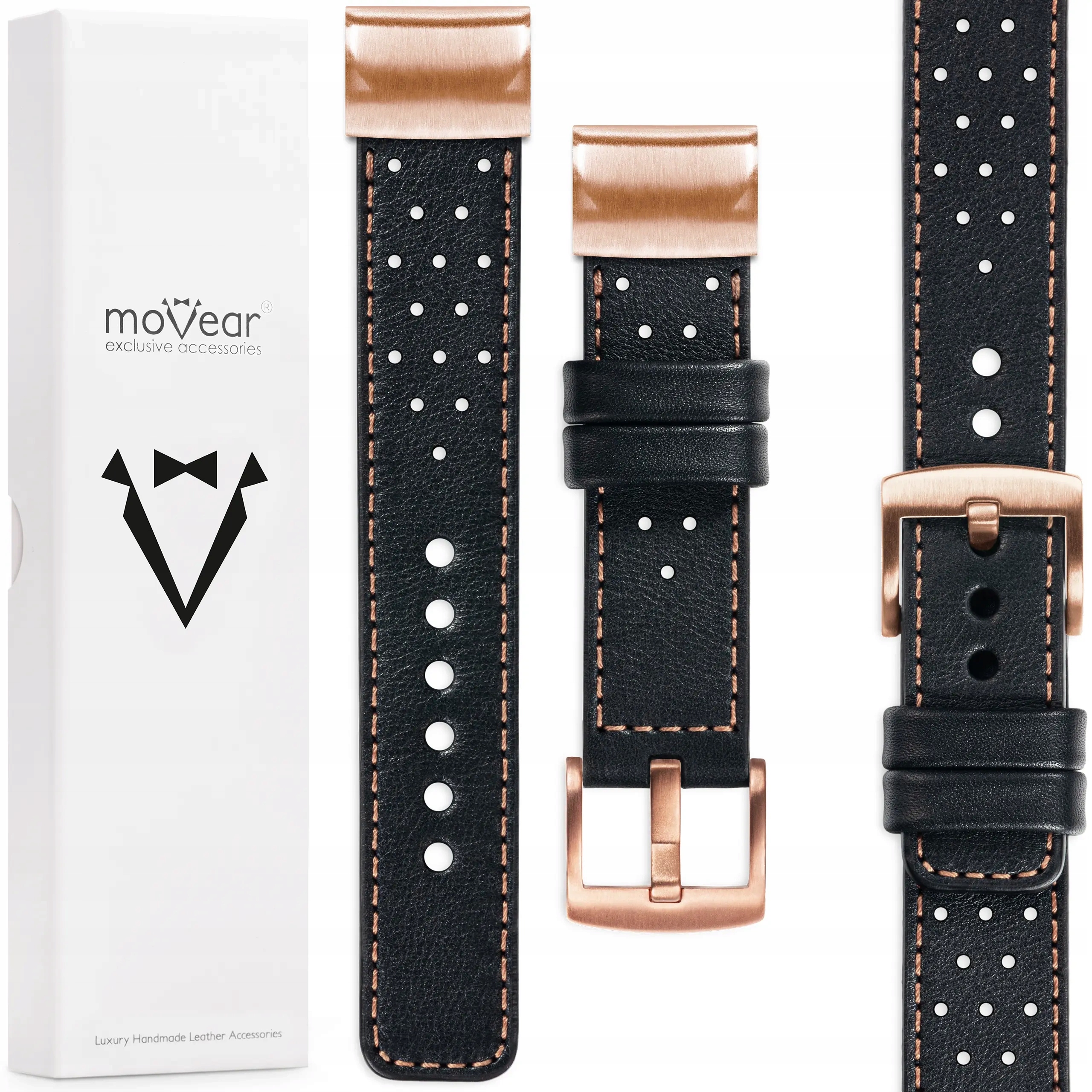 Exkluzivní řemínek pro Garmin Fenix 8s 7s 6s 5s kožený QuickFit 20, ruční výroba