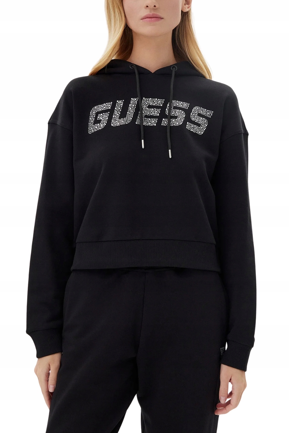 Guess Сčerná mikina se zirkony Primula L
