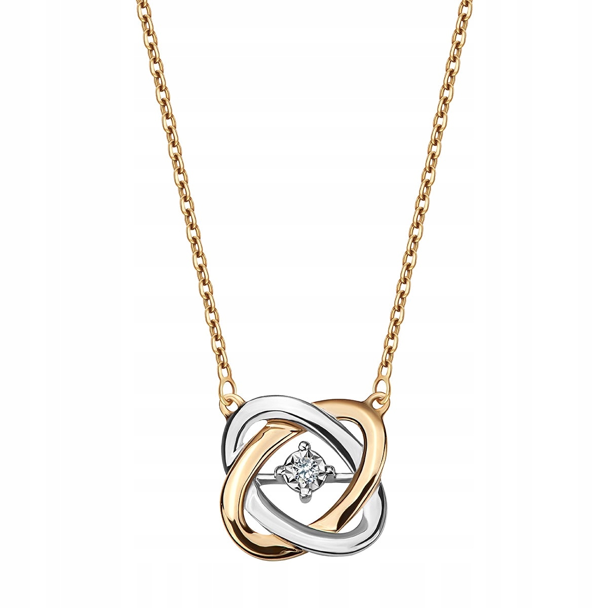 Złoty Naszyjnik z Diamentem 15834 Verona Jewellery
