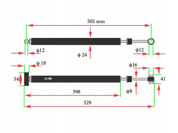 Amortyzator hamulca przyczepy AL-KO 161S 1600kg no Marka AL-KO