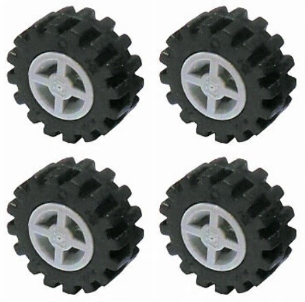 

Lego 4624c06 Koło 87414 szare jasne (4g) 4 szt.