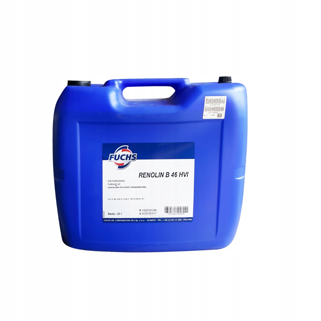 FUCHS RENOLIN B HVI 46 HVLP гідравлічне масло 20л