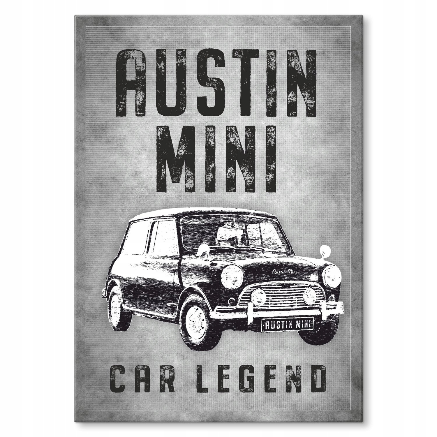 Kovový plakát Austin Mini Car Legend Dárek 22 x 31 cm